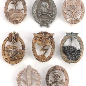 8 WWII GERMAN THIRD REICH BADGES